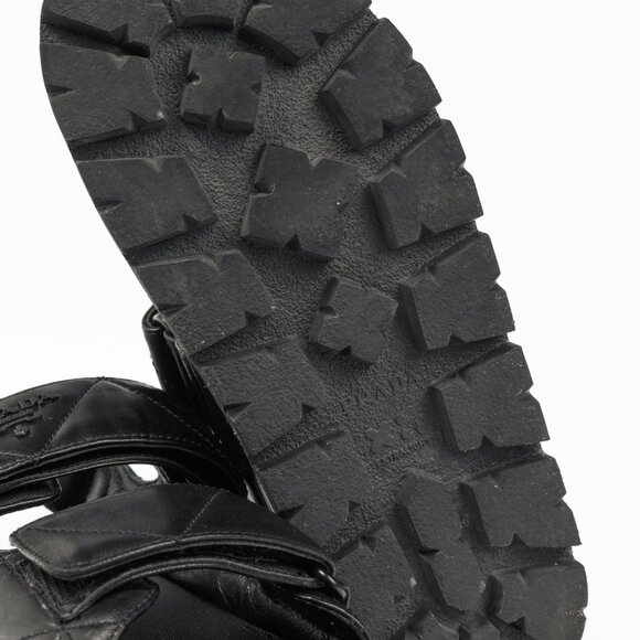 Prada Black Quilted Lamb Leather Sandals - Picture 6 of 12